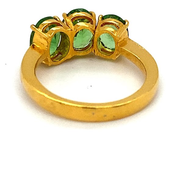 Tsavorite 2.36ct Solid 22K Yellow Gold Ring - Picture 4 of 7